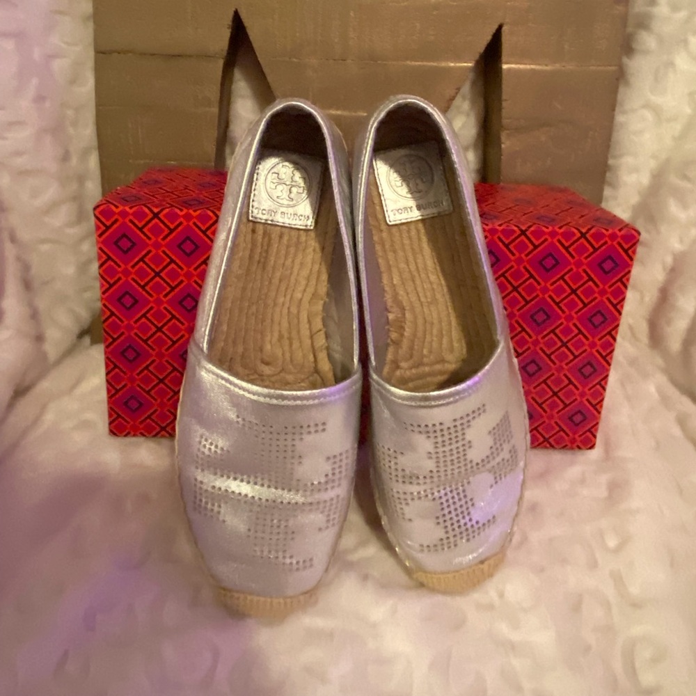 Silver espadrille